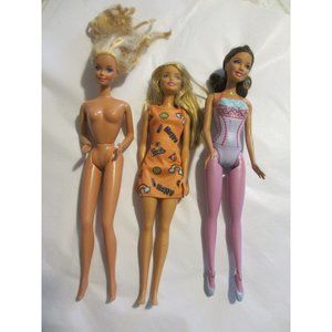 LOT OF 3 BARBIE DOLLS 2 BLONDE 1 BRUNETTE 1966 2015 2009